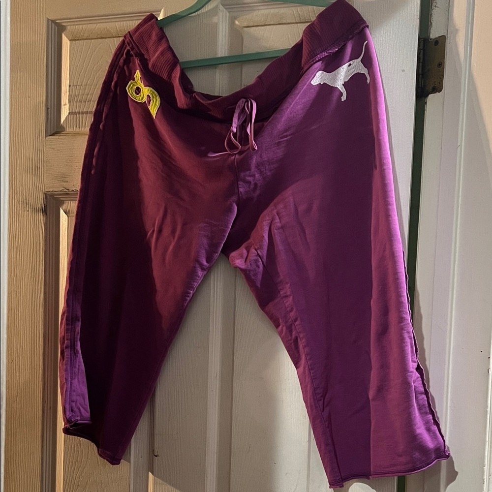 Purple Jogger Pants with Logo